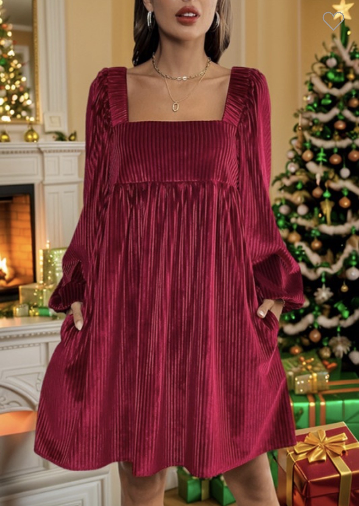 Red Velvet Dress
