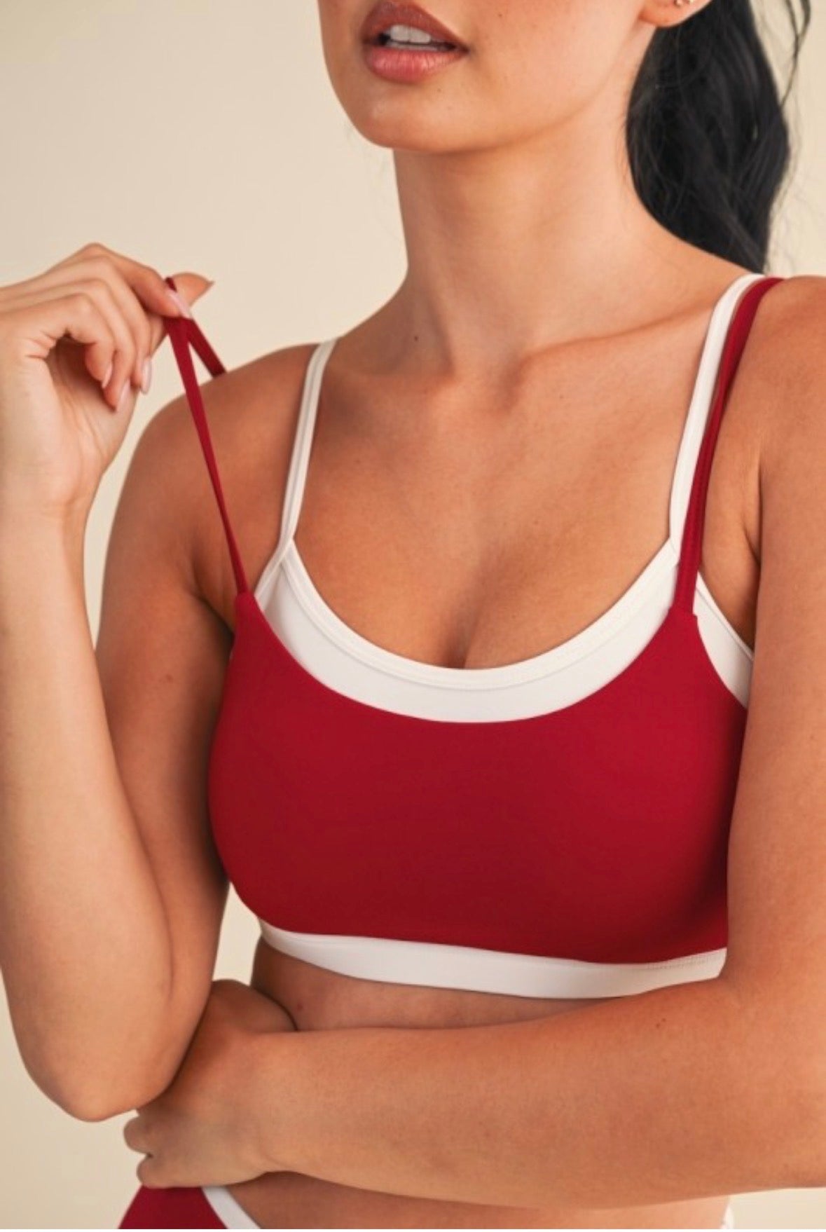Layered Red Bra